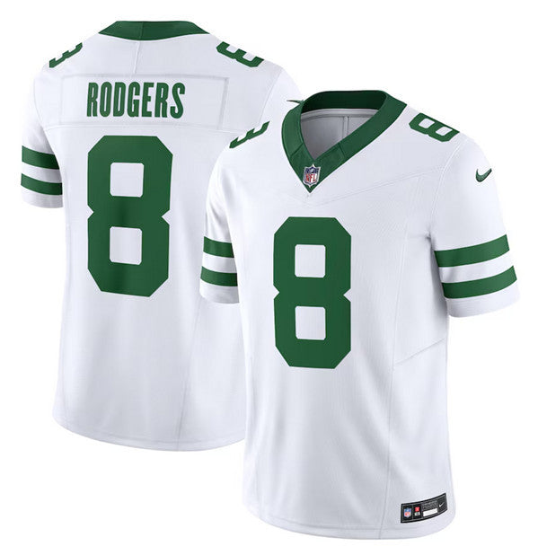 Aaron Rodgers New York Jets white Vapor jersey