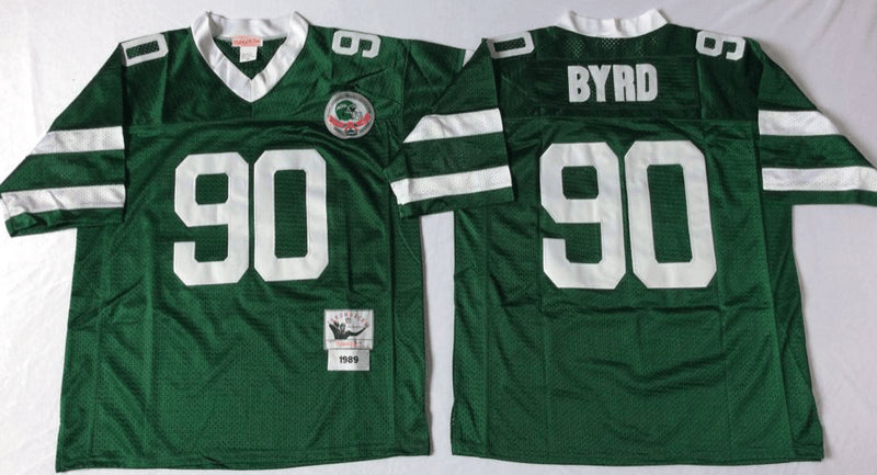 Dennis Byrd New York Jets green Throwback jersey