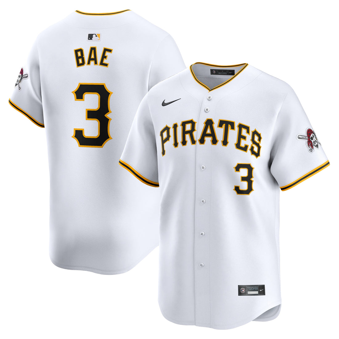 Ji-hwan Bae Pittsburgh Pirates white Limited jersey