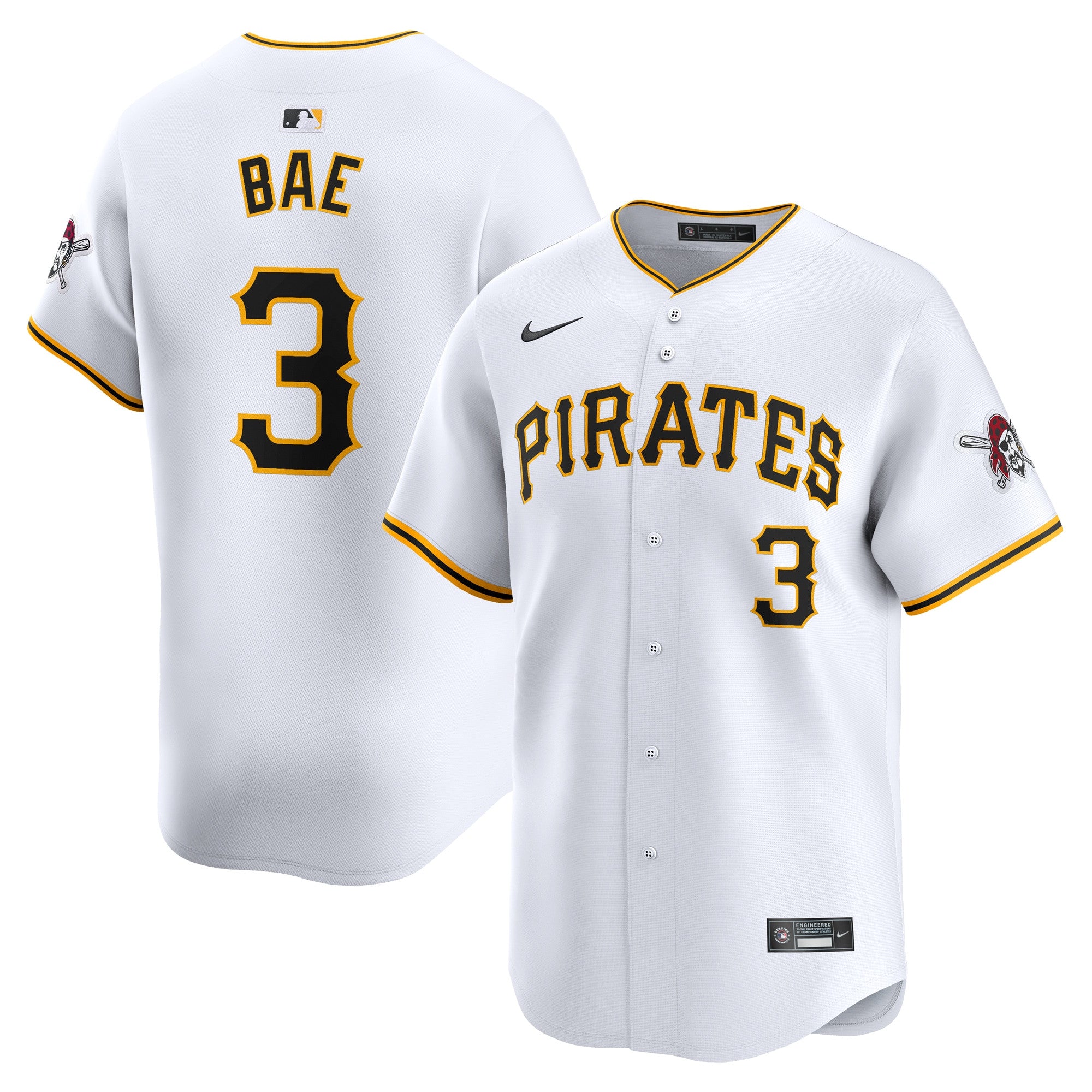 Ji-hwan Bae Pittsburgh Pirates white Limited jersey
