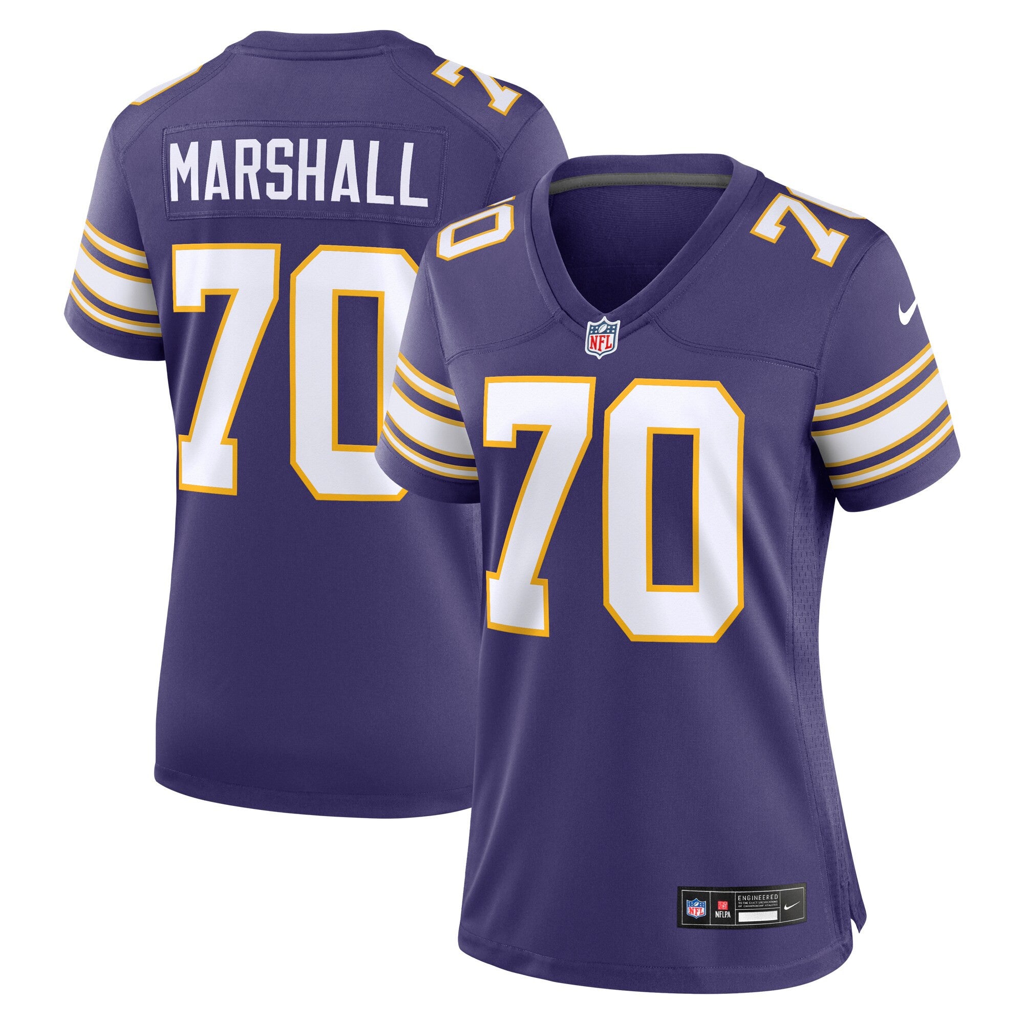 Jim Marshall Minnesota Vikings purple Classic jersey