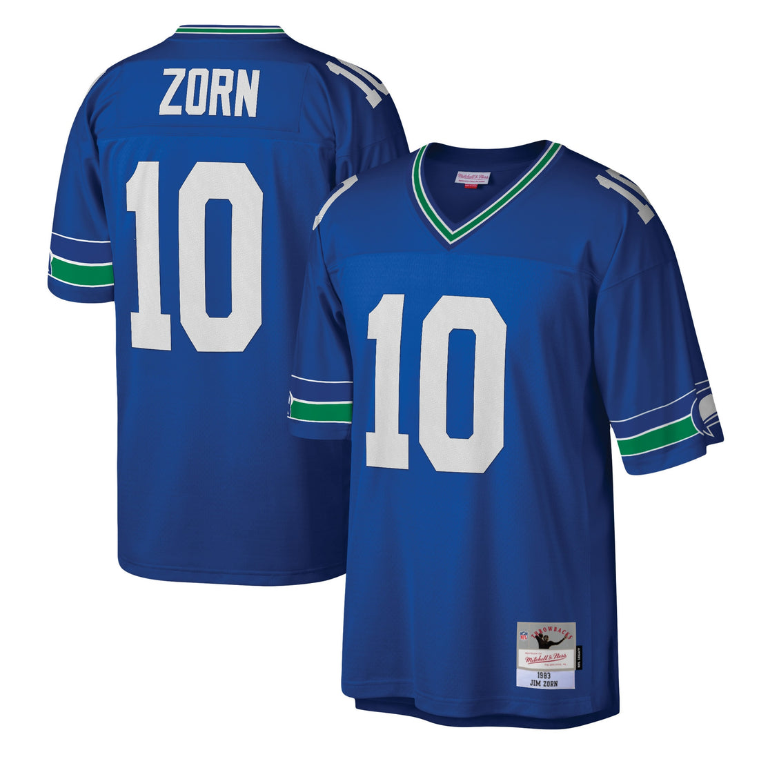 Jim Zorn Seattle Seahawks royal jersey