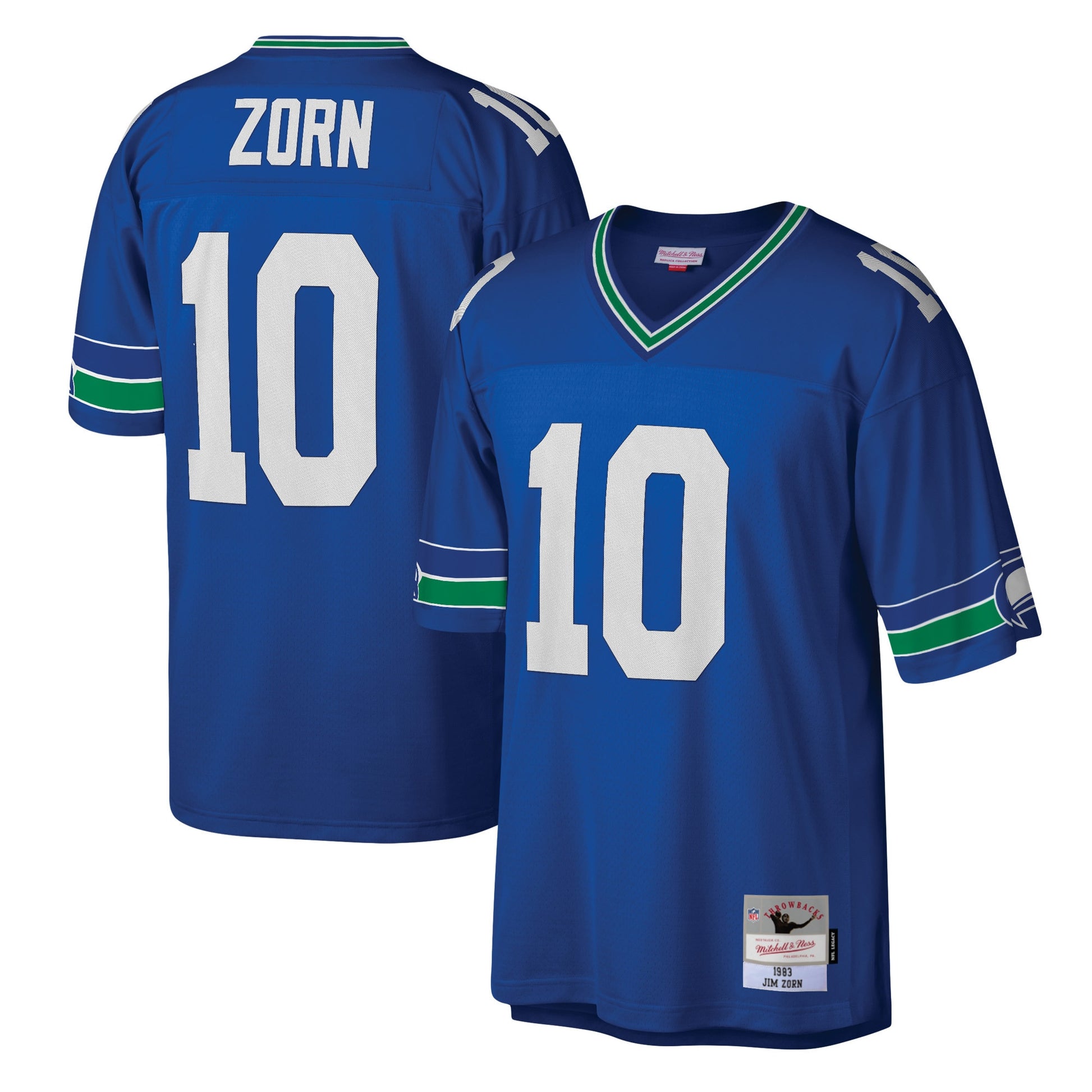 Jim Zorn Seattle Seahawks royal jersey