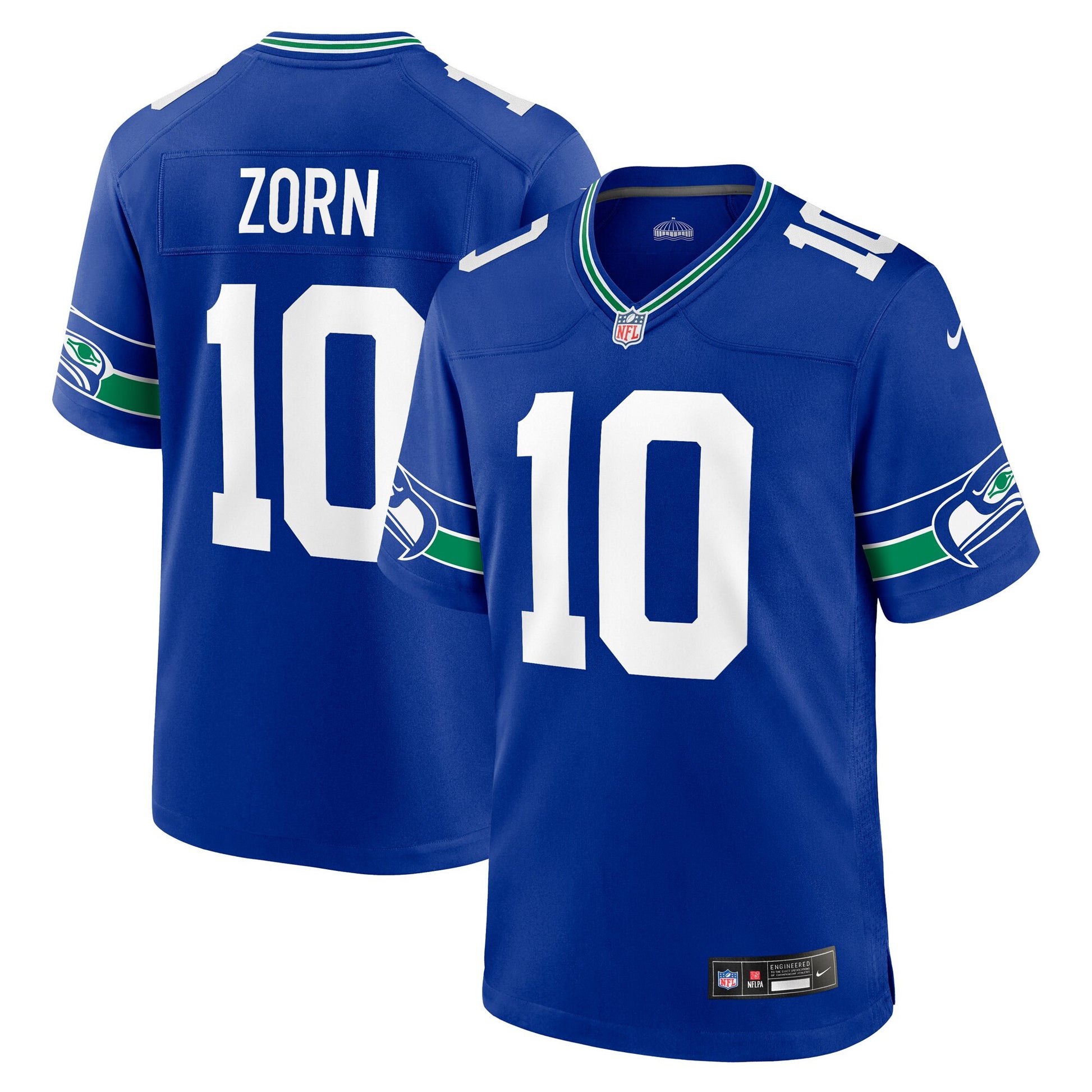 Jim Zorn Seattle Seahawks royal Throwback jersey
