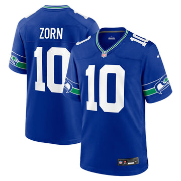 Jim Zorn Seattle Seahawks royal Throwback jersey