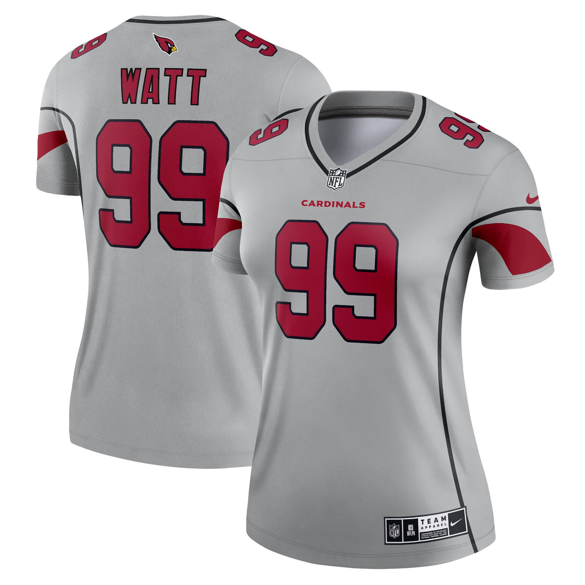 J.j. Watt Arizona Cardinals gray Inverted Legend jersey