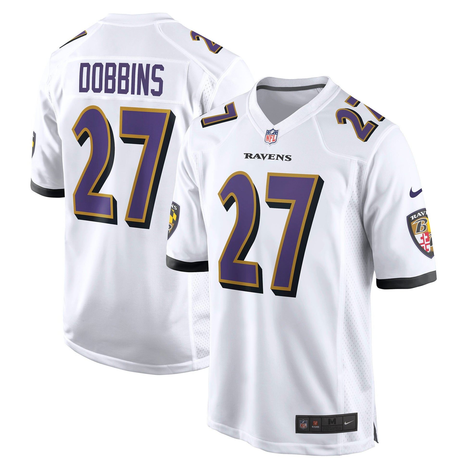 J.k. Dobbins Baltimore Ravens white Game jersey