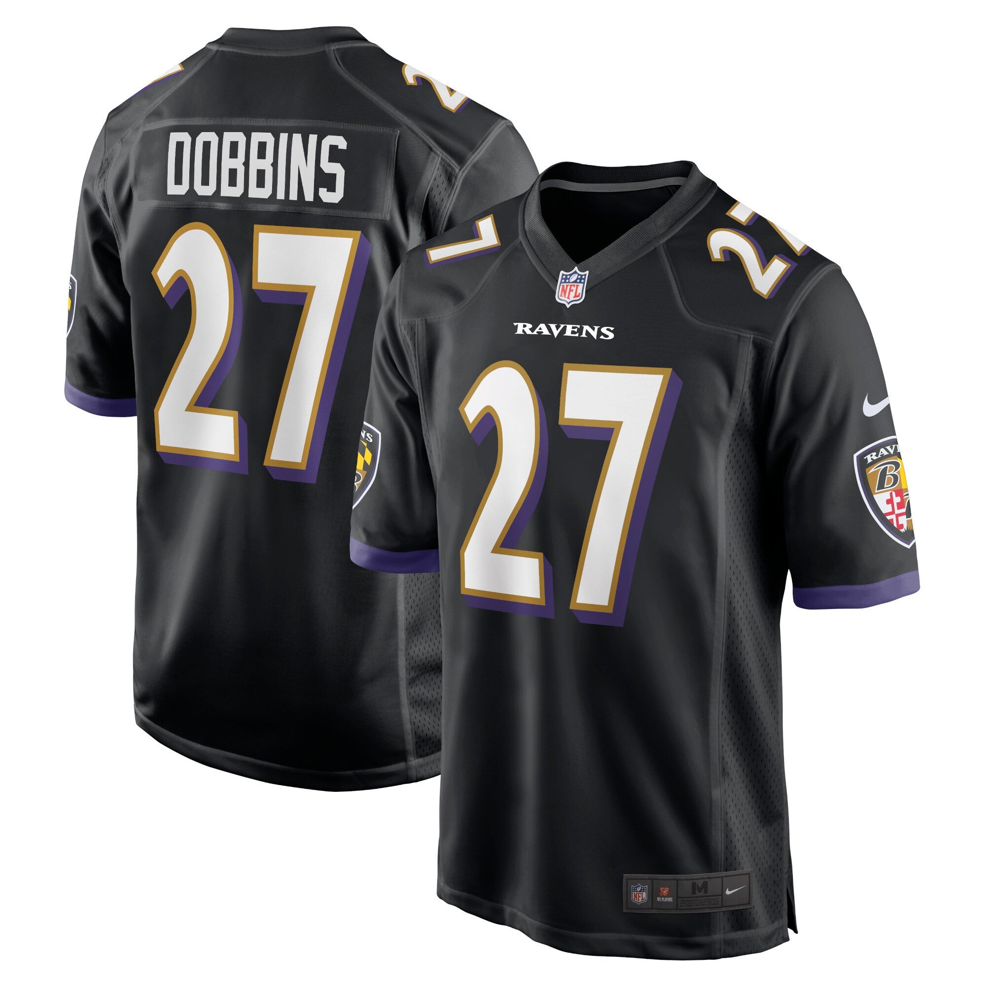 J.k. Dobbins Baltimore Ravens black jersey