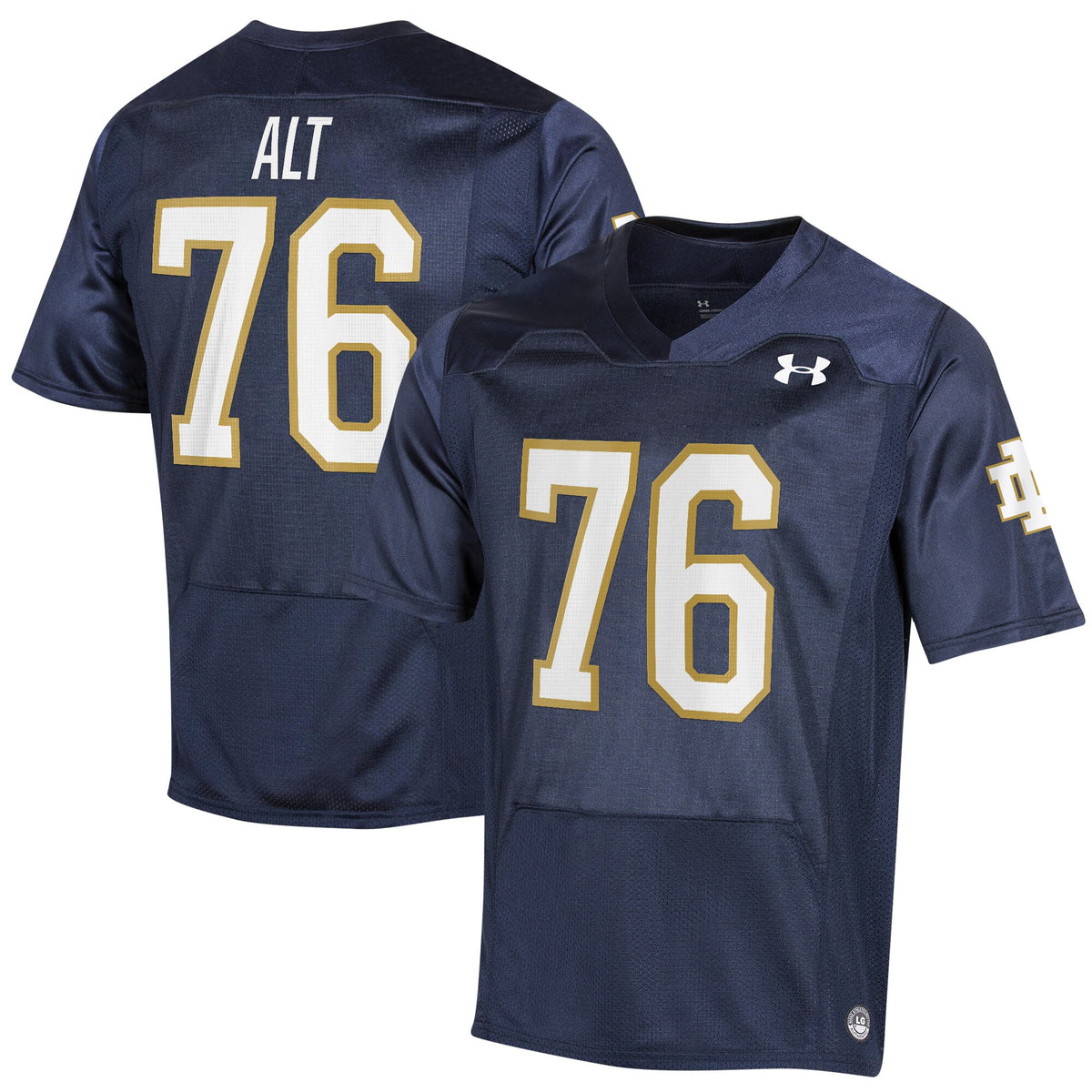 Joe Alt Under Armour Notre Dame Fighting Irish navy jersey