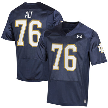 Joe Alt Under Armour Notre Dame Fighting Irish navy jersey