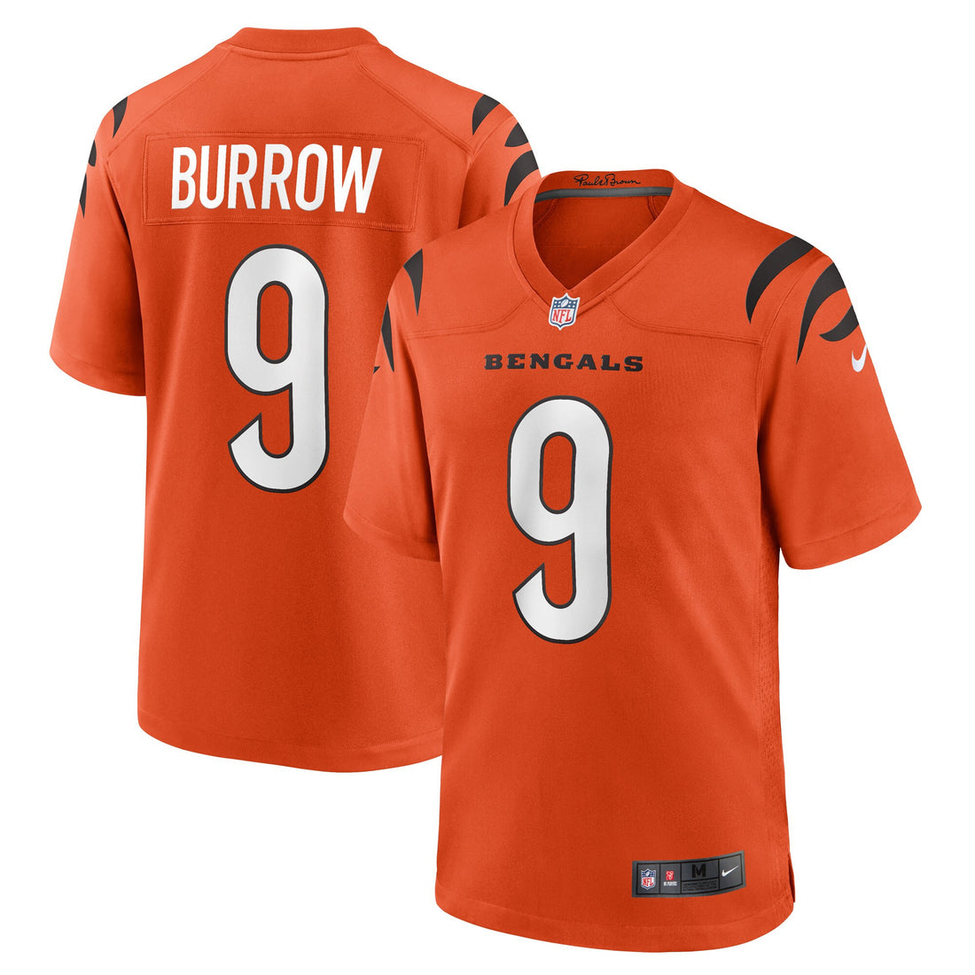 Joe Burrow Cincinnati Bengals orange jersey