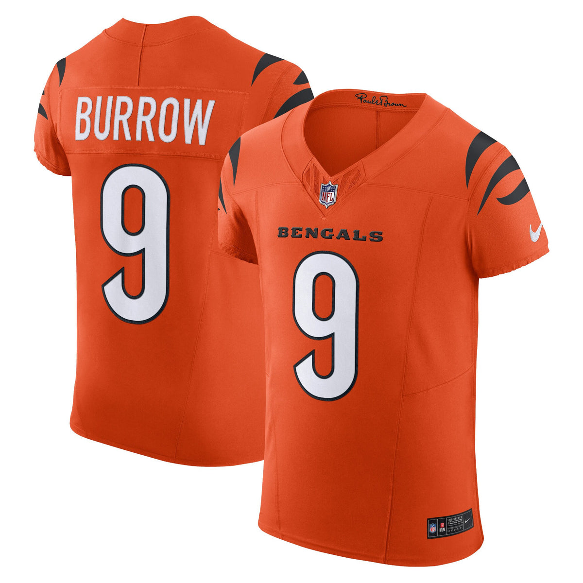 Joe Burrow Cincinnati Bengals orange Vapor jersey