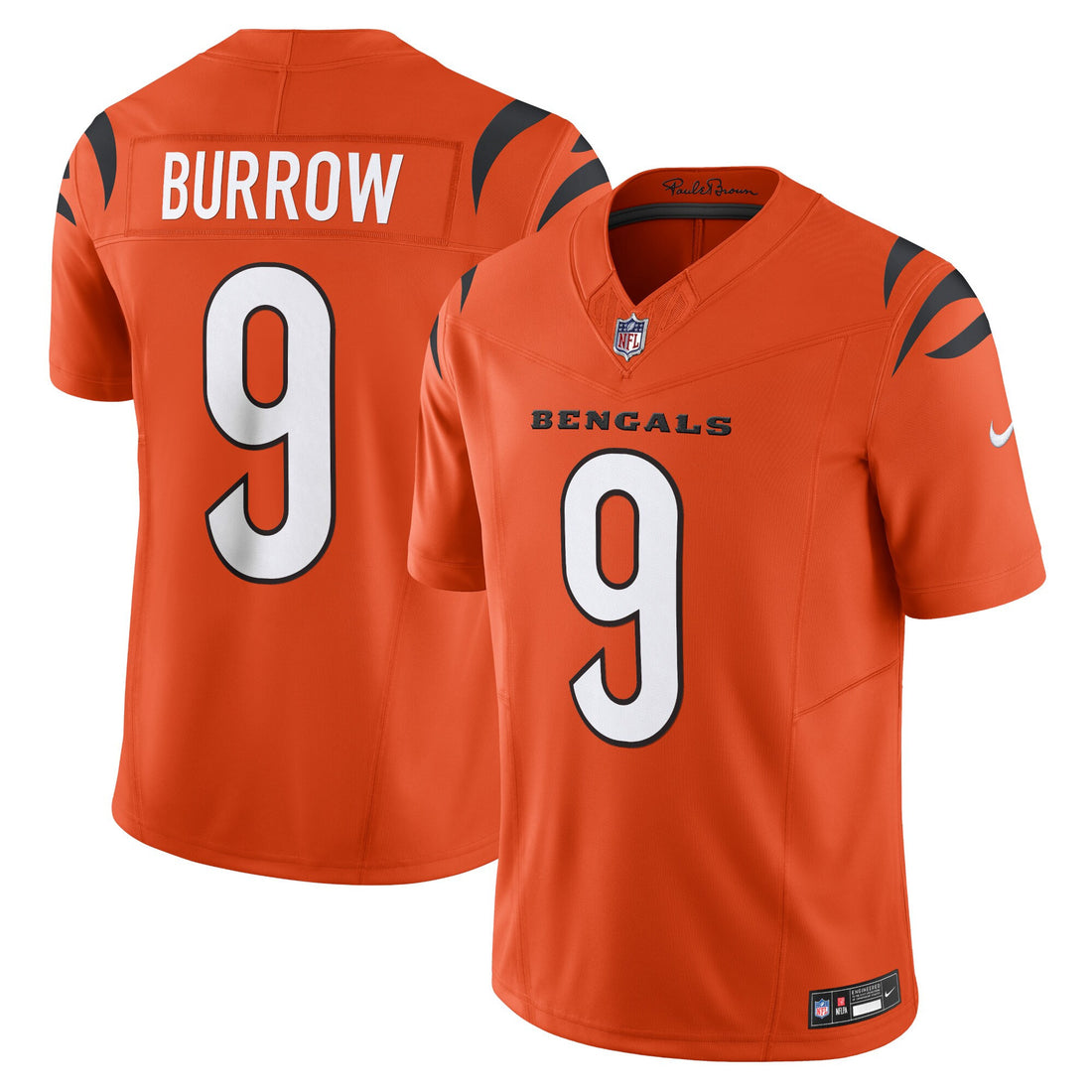 Joe Burrow Cincinnati Bengals orange Vapor jersey