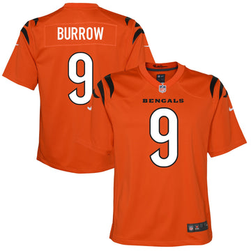 Joe Burrow Cincinnati Bengals orange jersey