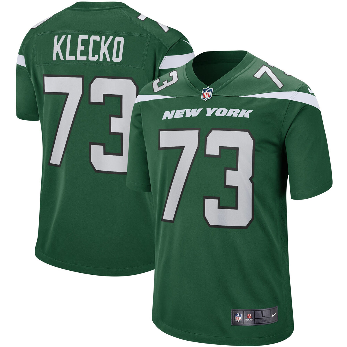 Joe Klecko New York Jets green Game jersey