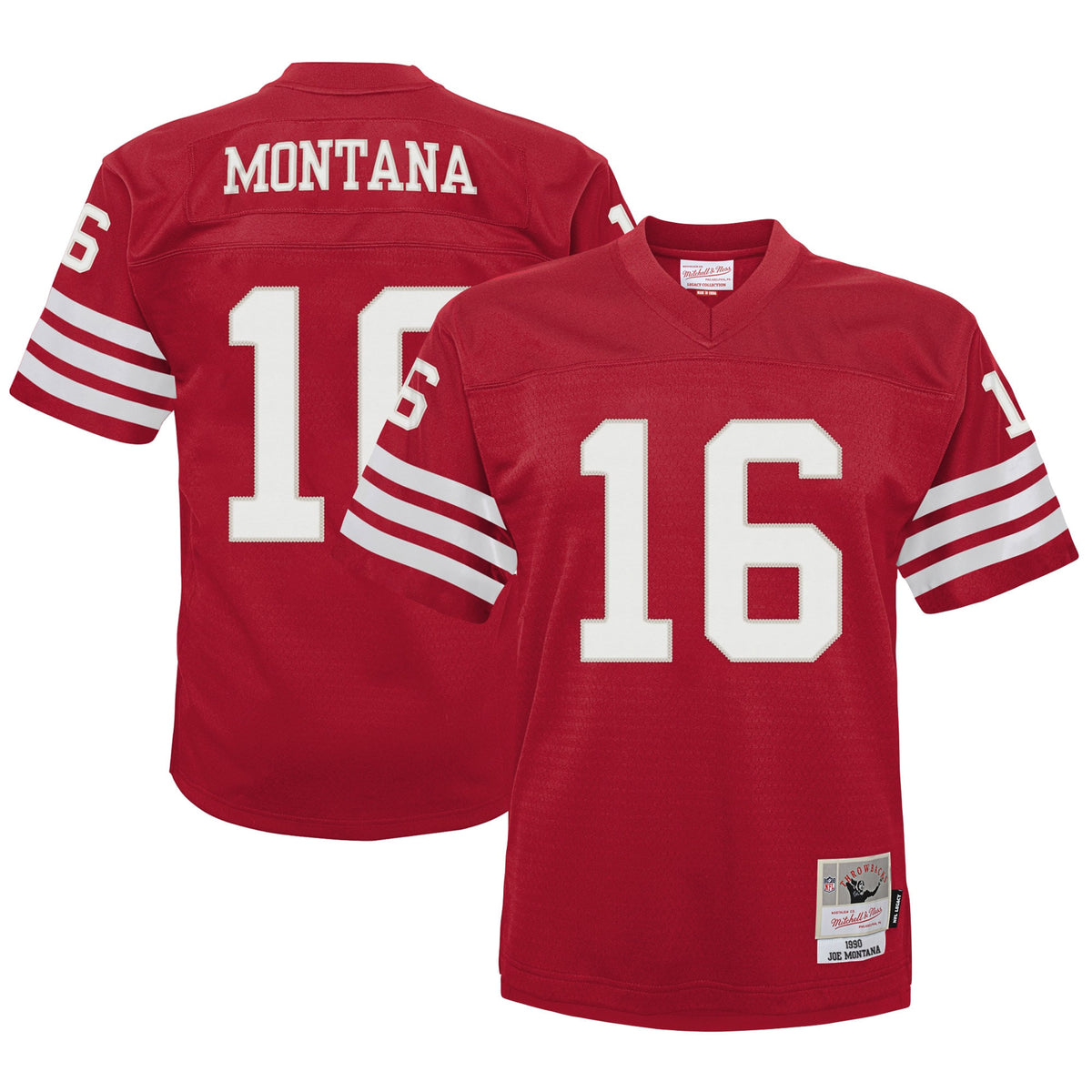 Joe Montana San Francisco 49ers scarlet jersey