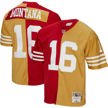 Joe Montana San Francisco 49ers scarlet Split jersey