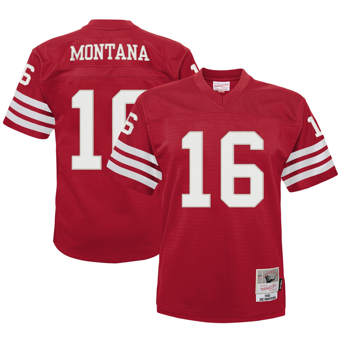 Joe Montana San Francisco 49ers scarlet jersey