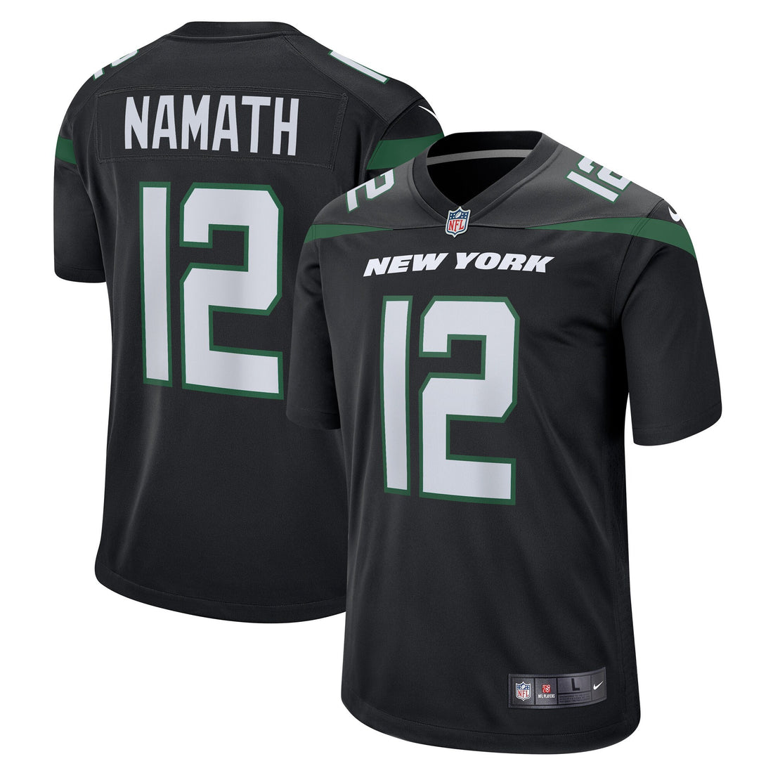Joe Namath New York Jets black jersey