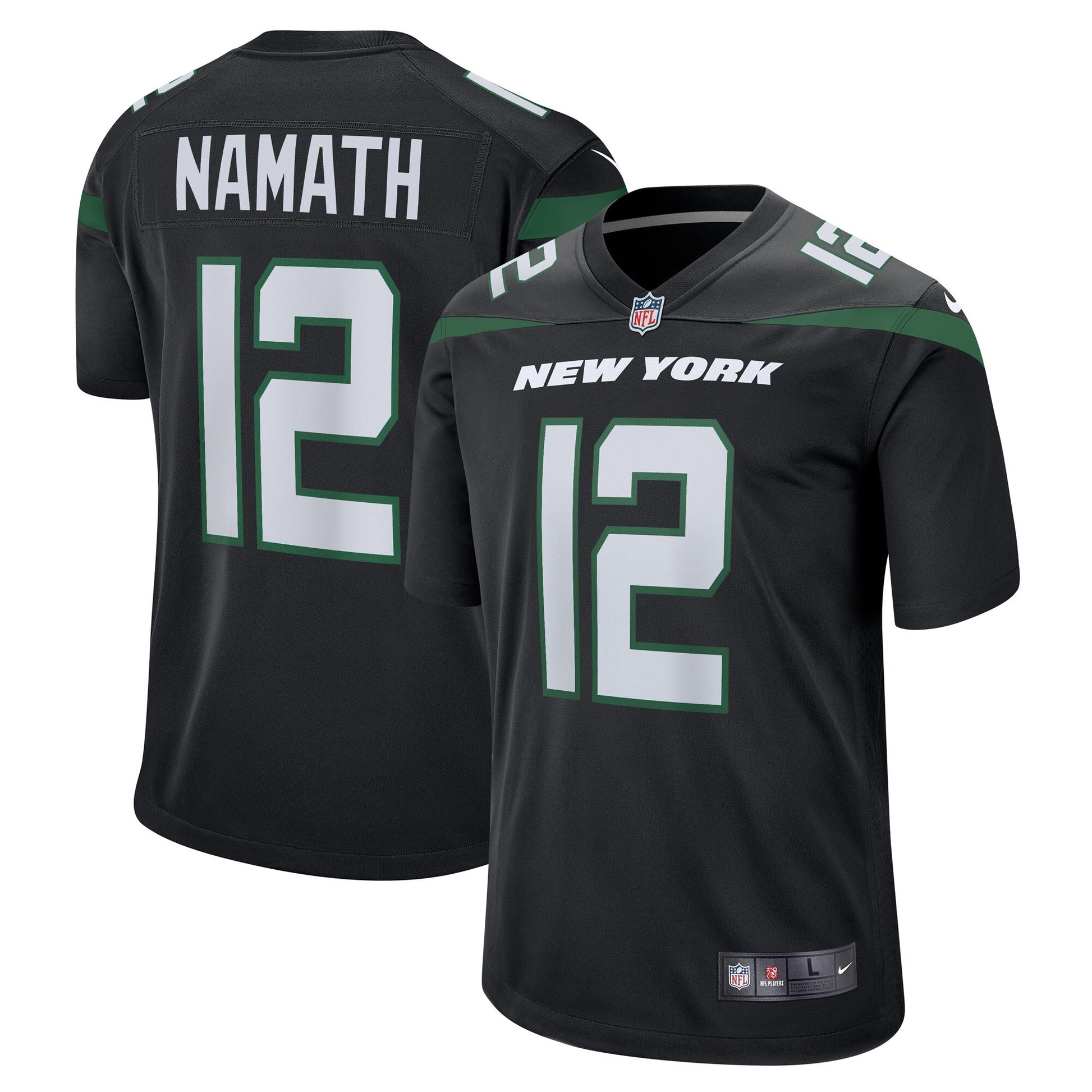 Joe Namath New York Jets black jersey