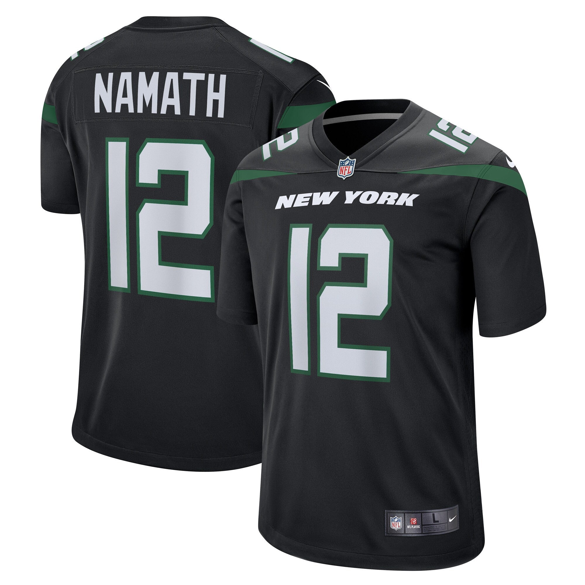 Joe Namath New York Jets black jersey