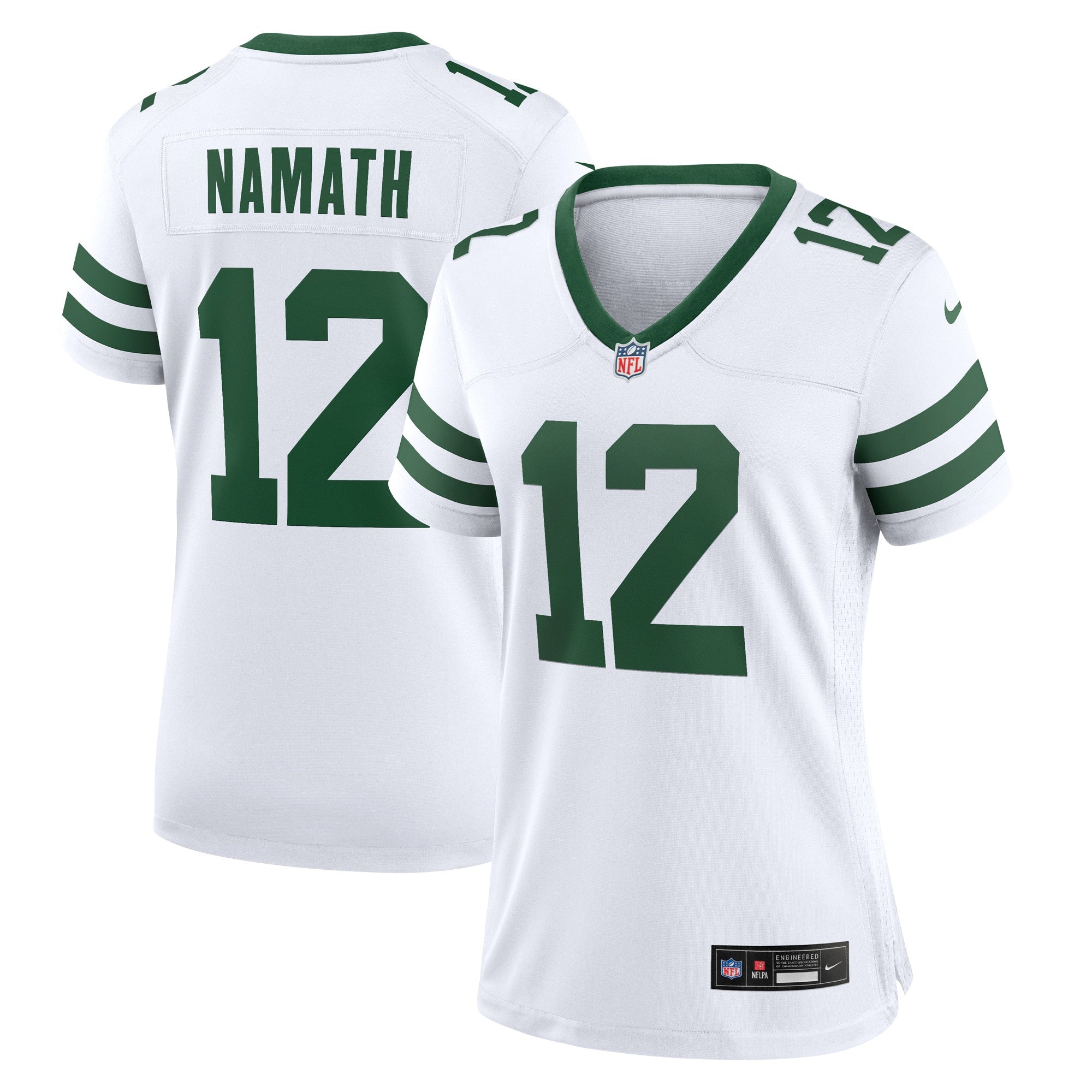 Joe Namath New York Jets white jersey
