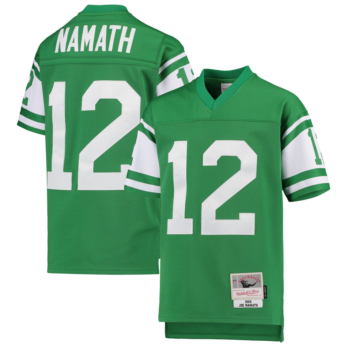 Joe Namath New York Jets green jersey