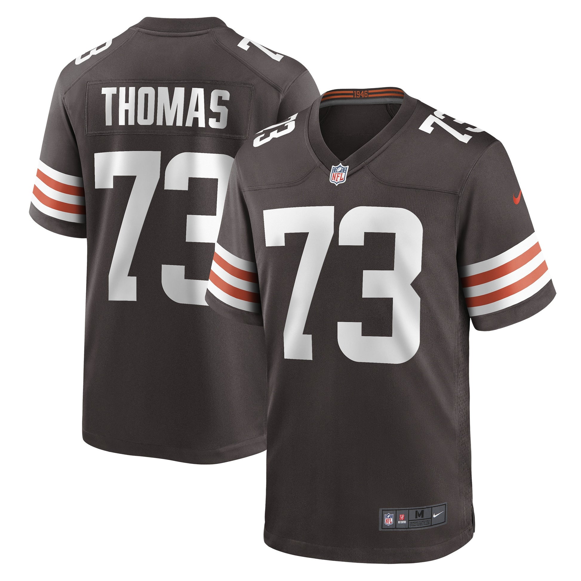 Joe Thomas Cleveland Browns brown Game jersey