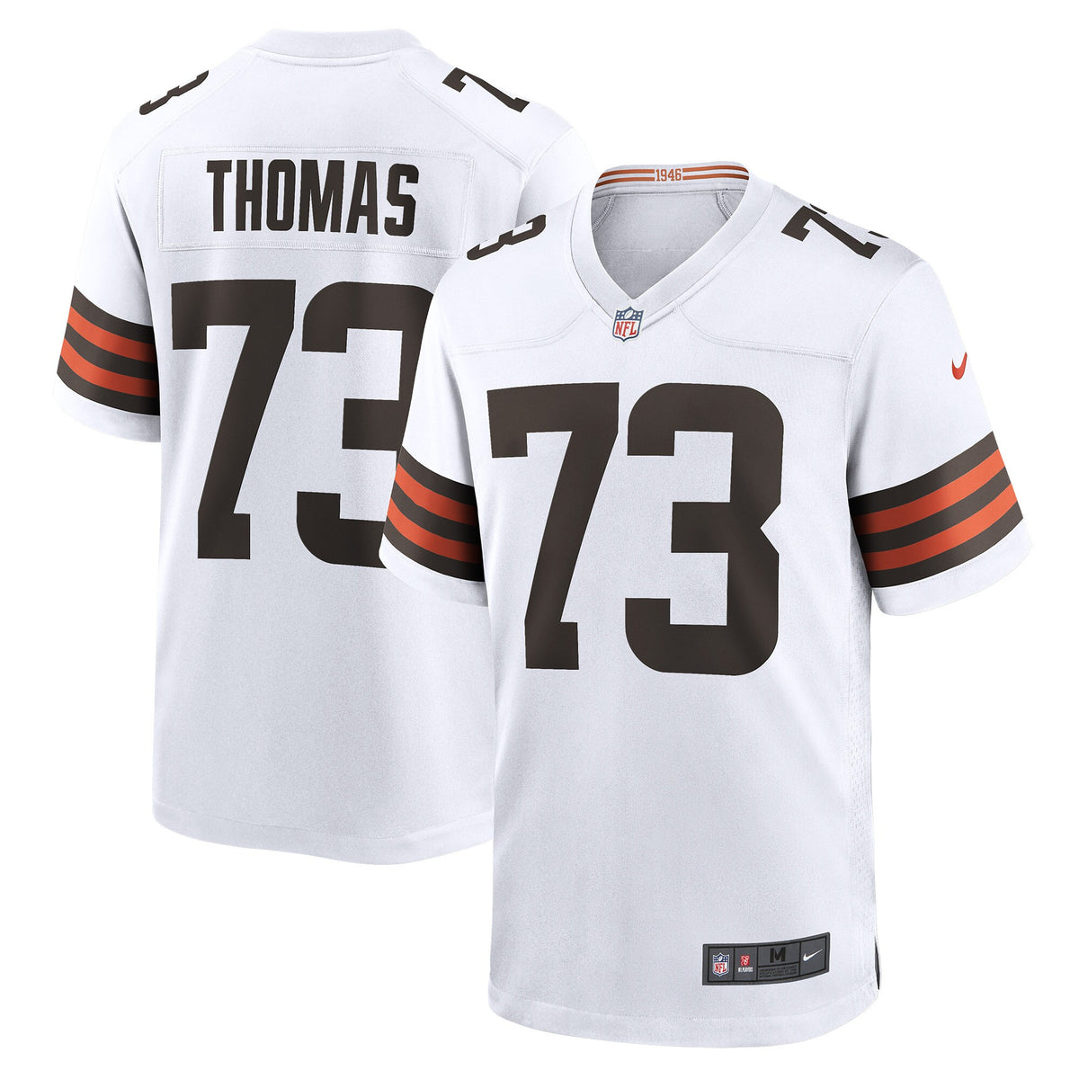 Joe Thomas Cleveland Browns white Game jersey