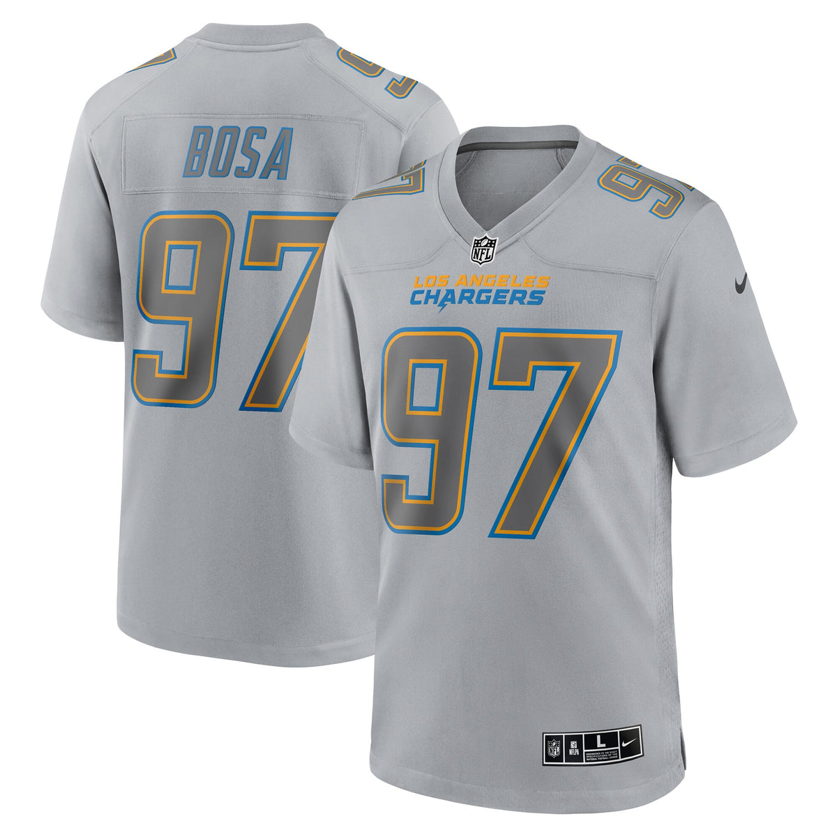 Joey Bosa Atmosphere Los Angeles Chargers gray Fashion jersey