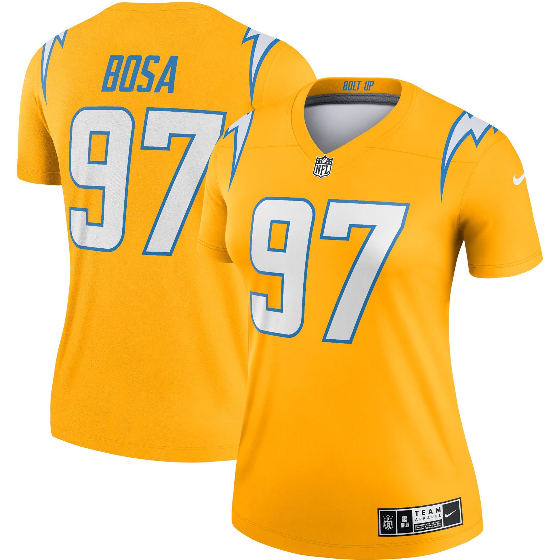 Joey Bosa Los Angeles Chargers gold Inverted Legend jersey