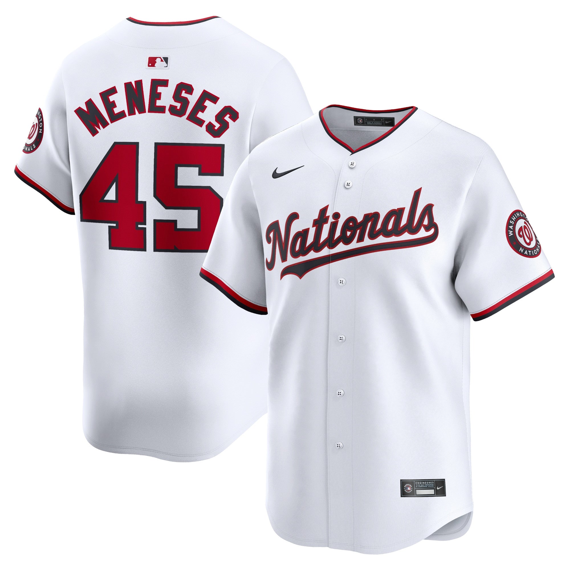 Joey Meneses Washington Nationals white Limited jersey