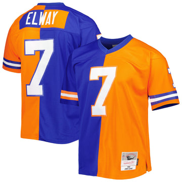 John Elway Denver Broncos royal Split jersey
