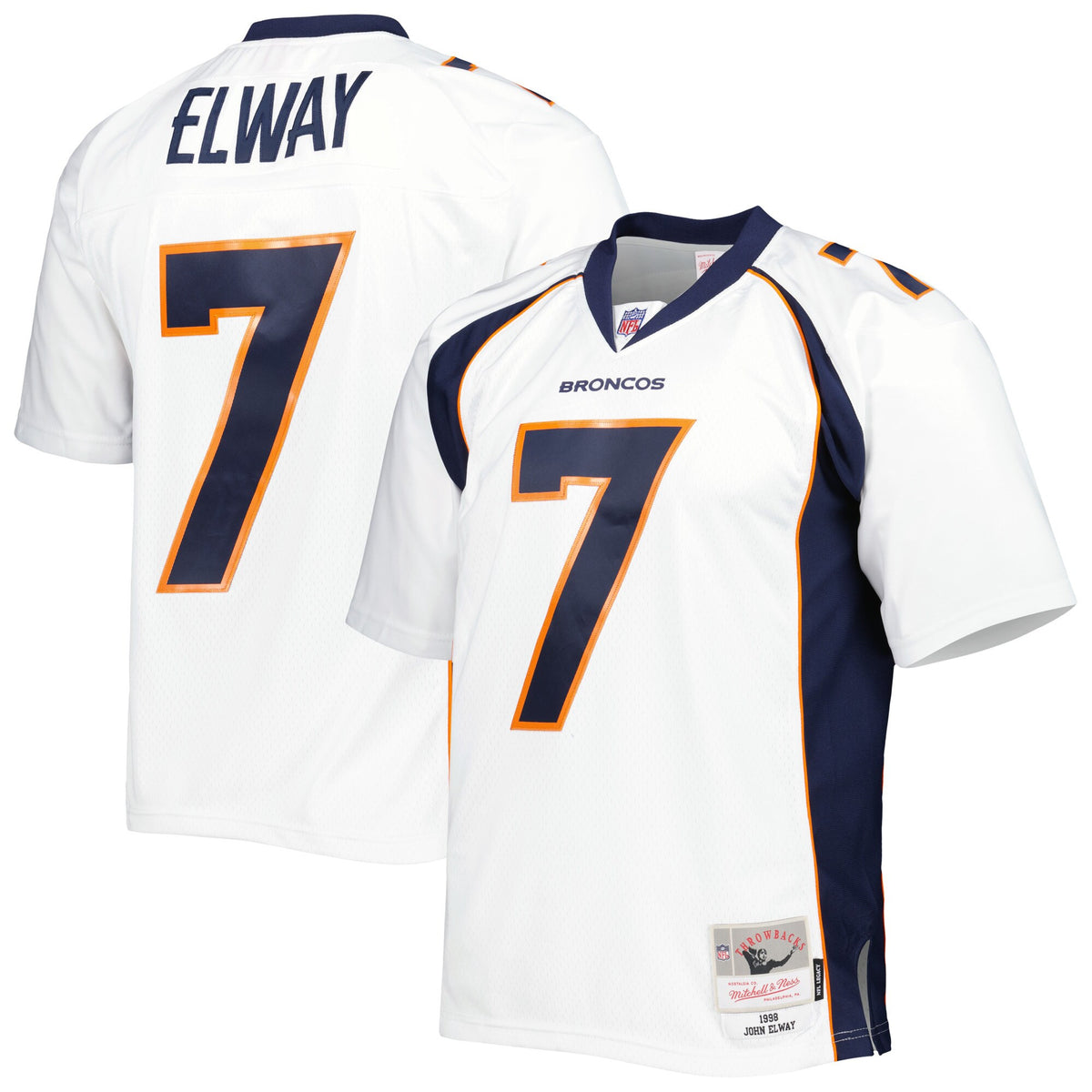 John Elway Denver Broncos white jersey