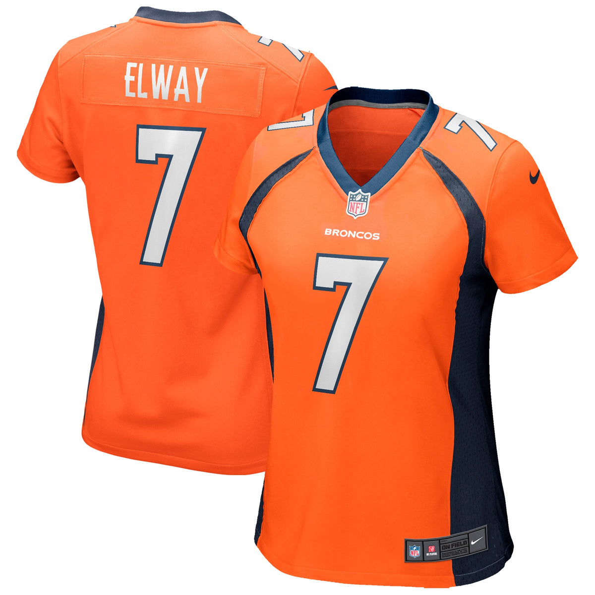John Elway Denver Broncos orange Game jersey