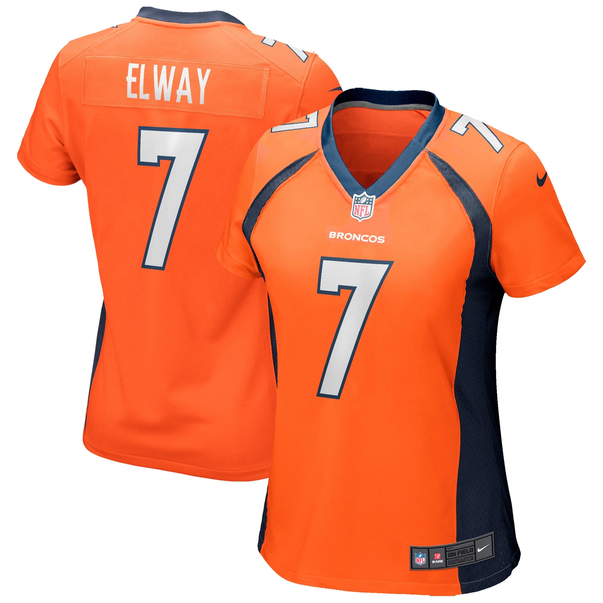 John Elway Denver Broncos orange Game jersey