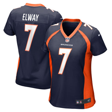 John Elway Denver Broncos navy jersey