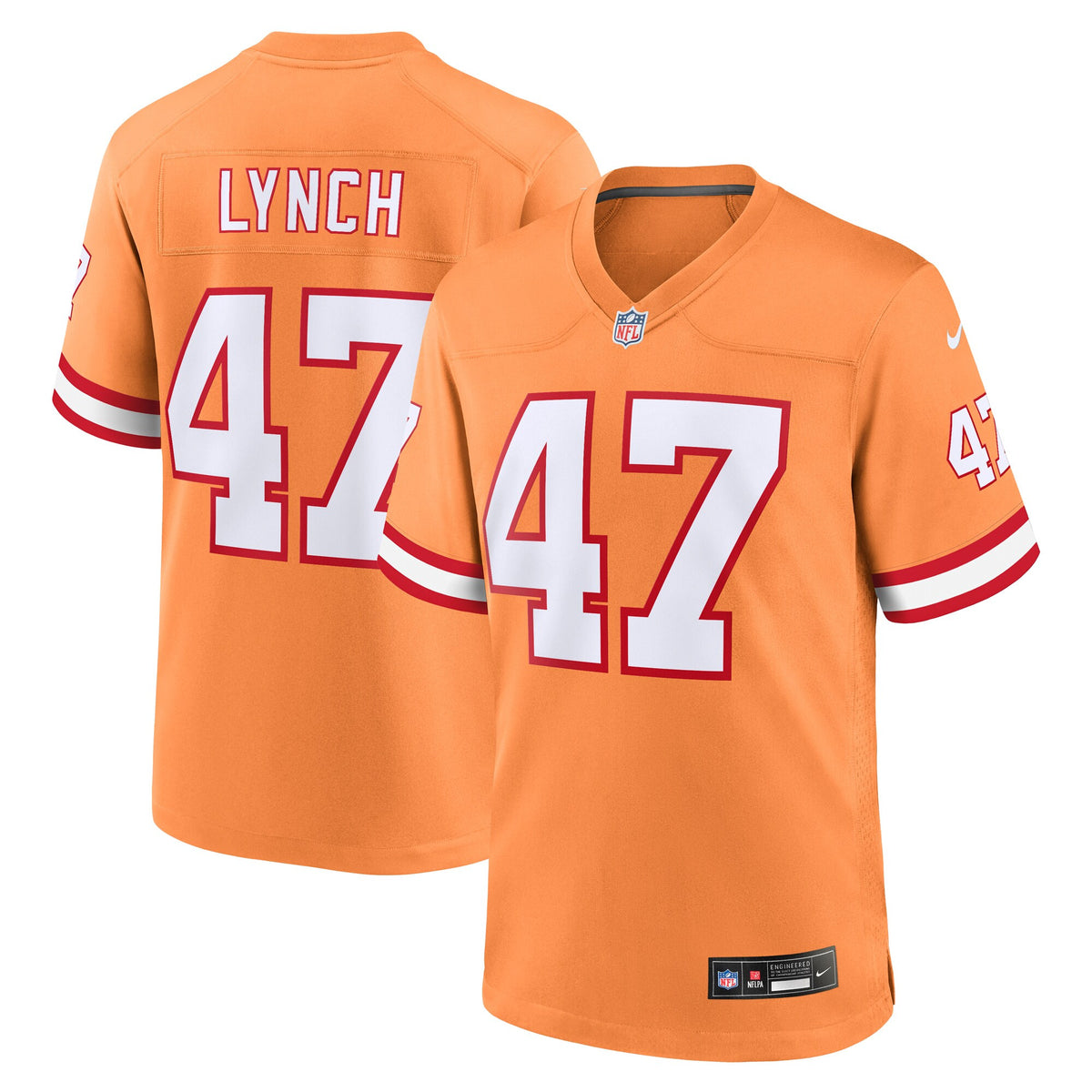 John Lynch Tampa Bay Buccaneers orange Throwback jersey