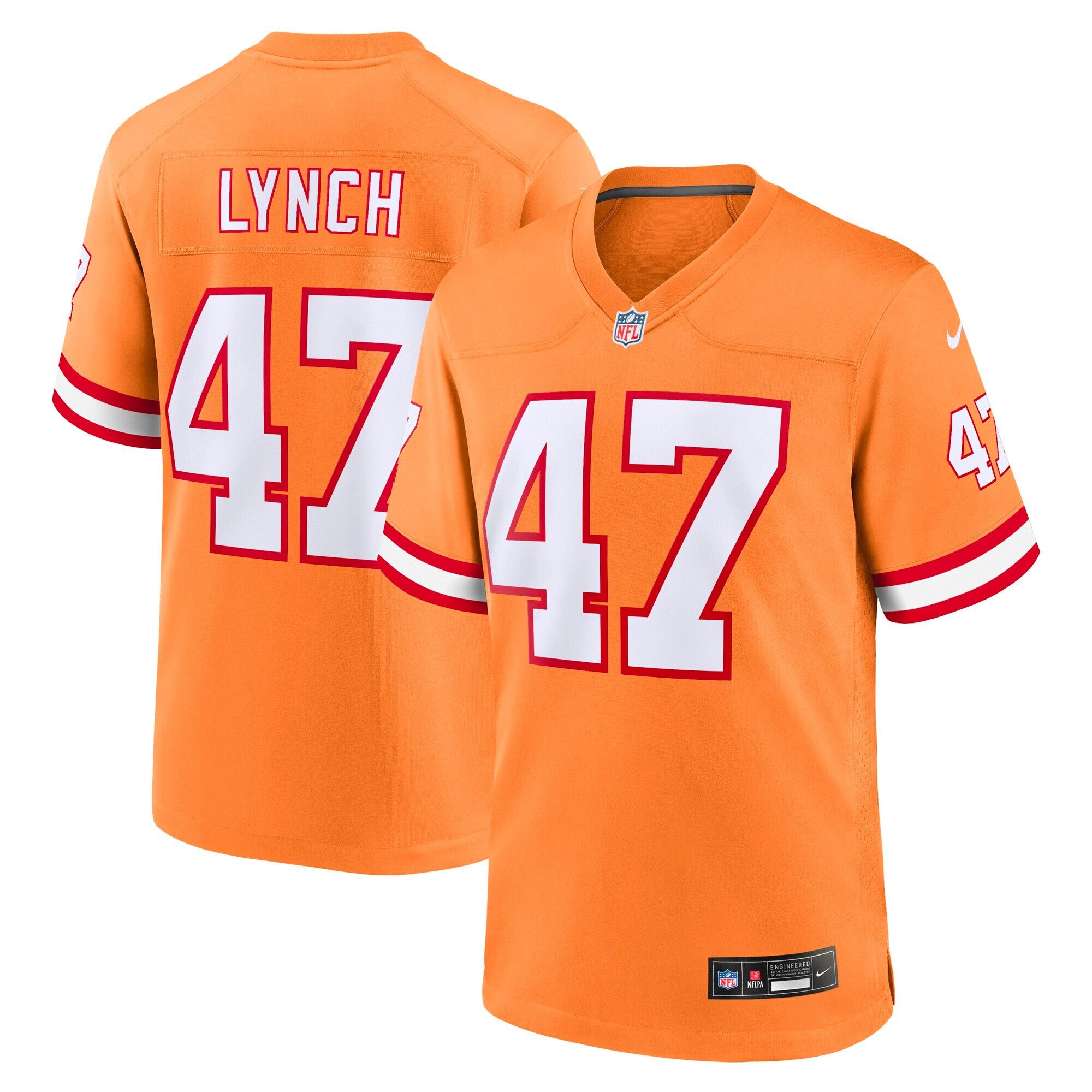 John Lynch Tampa Bay Buccaneers orange jersey