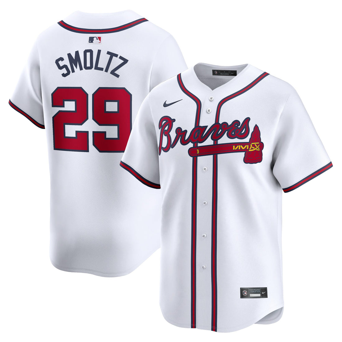 John Smoltz Atlanta Braves white Limited jersey