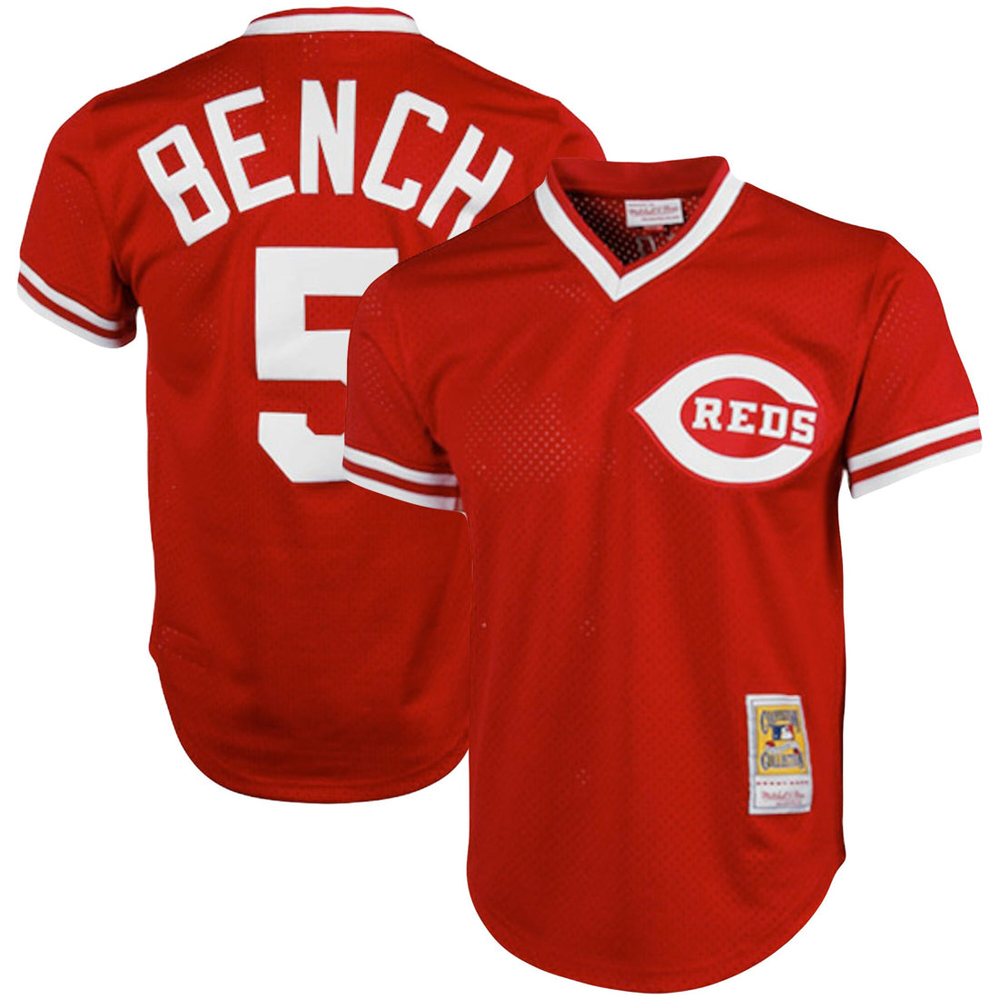 Johnny Bench Cincinnati Reds red Cooperstown jersey