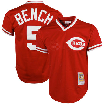 Johnny Bench Cincinnati Reds red Cooperstown jersey