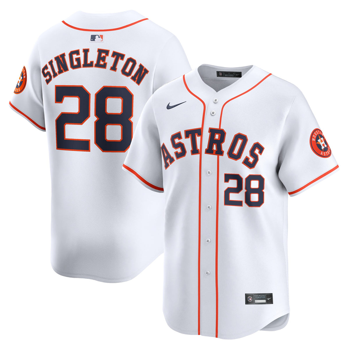 Jon Singleton Houston Astros white Limited jersey