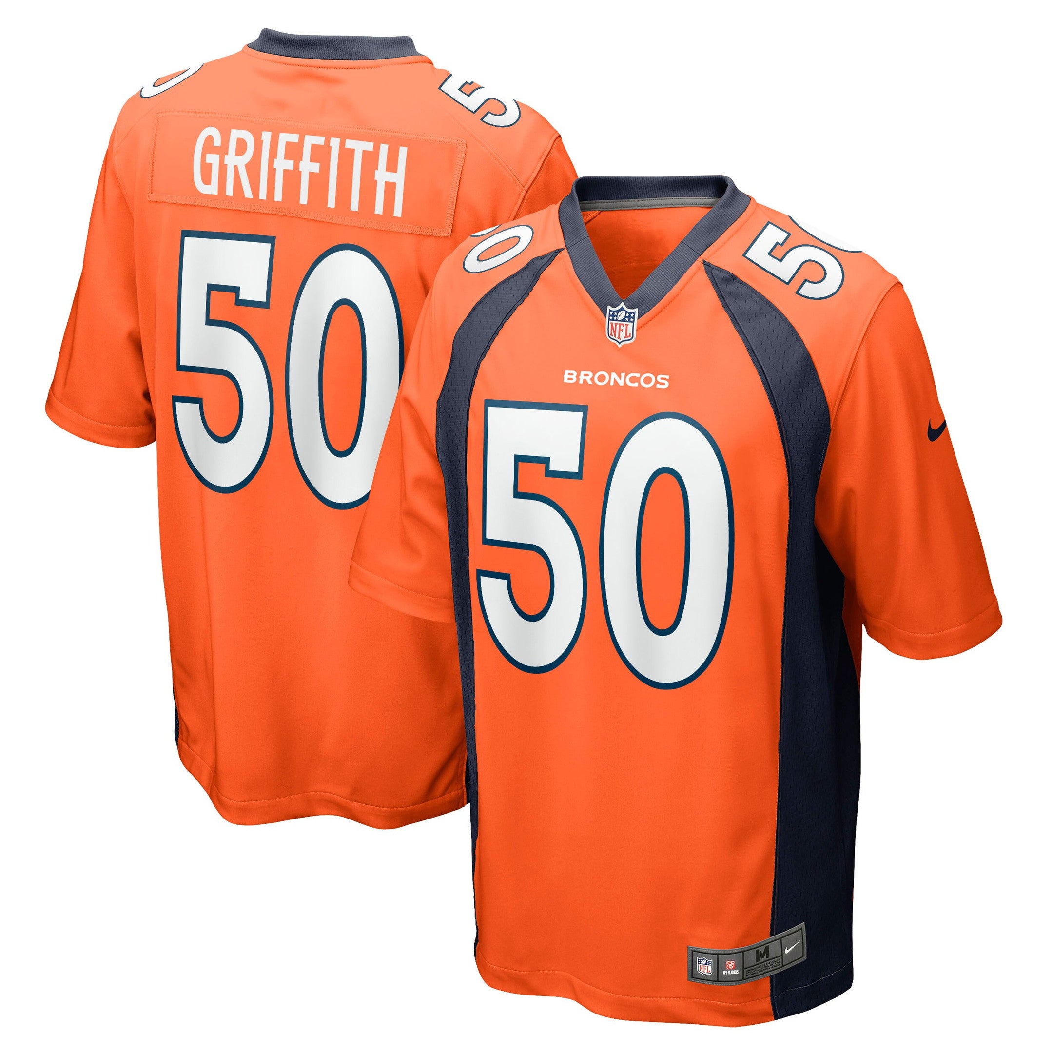 Jonas Griffith Denver Broncos orange jersey