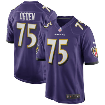 Jonathan Ogden Baltimore Ravens purple Game jersey