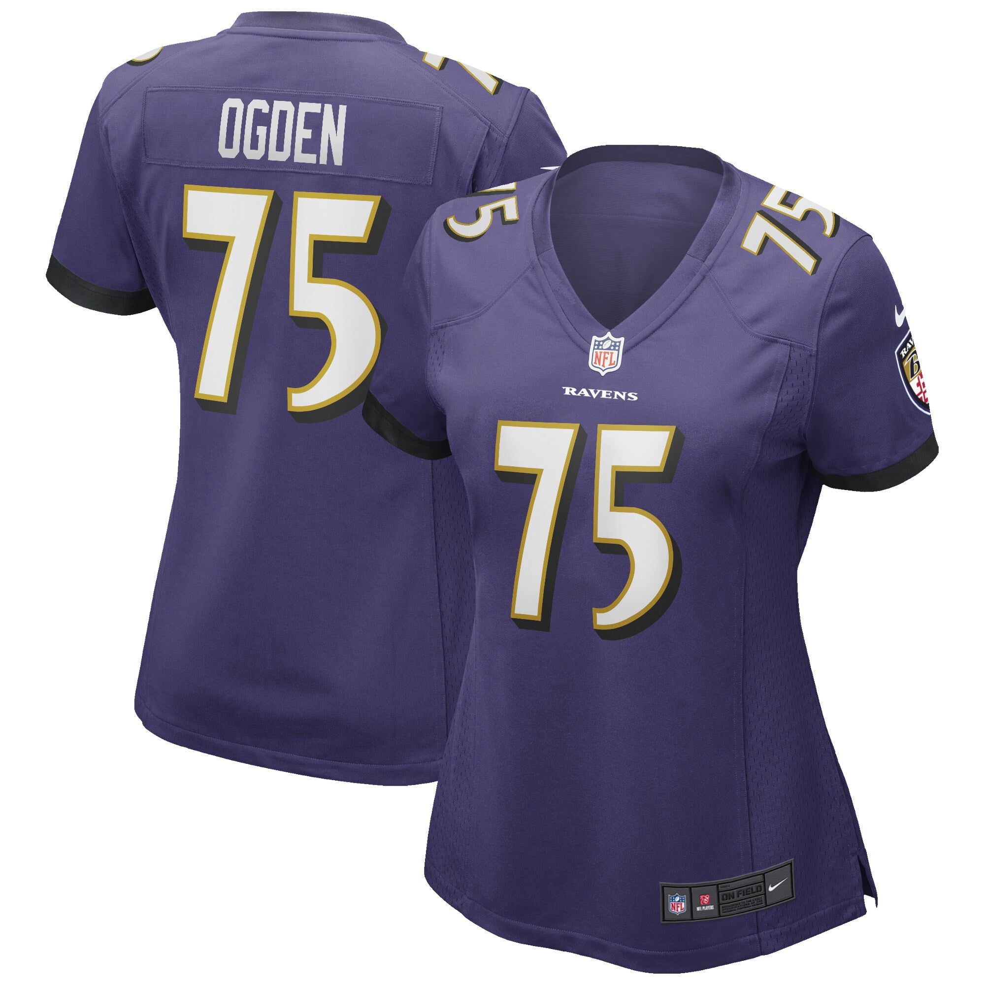 Jonathan Ogden Baltimore Ravens purple Game jersey