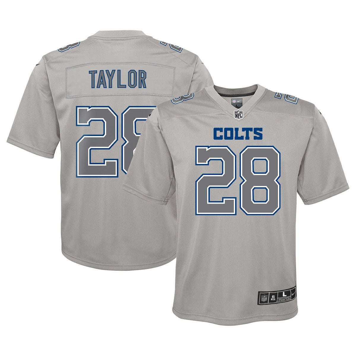 Jonathan Taylor Atmosphere Indianapolis Colts gray jersey