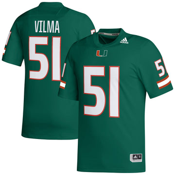 Jonathan Vilma Miami Hurricanes green jersey