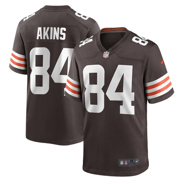 Jordan Akins Cleveland Browns brown Game jersey