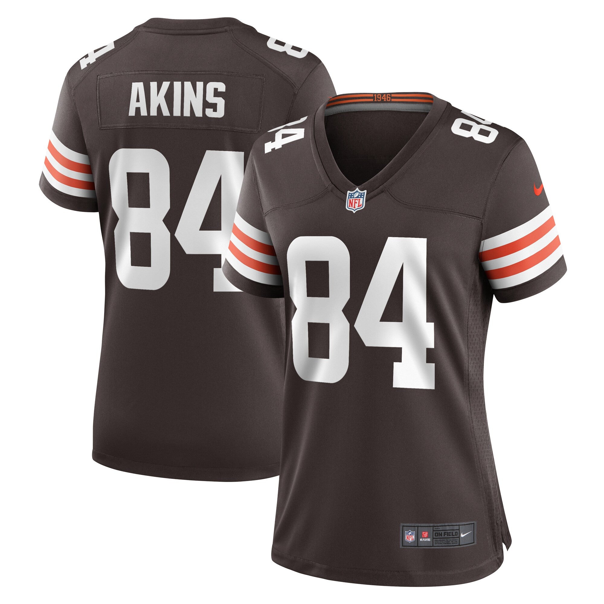 Jordan Akins Cleveland Browns brown Game jersey